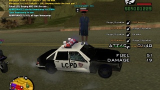GaNg$tEr top of my liberty city gta 3 police car.