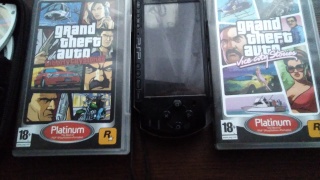 My PSP with GTA STORIES. 