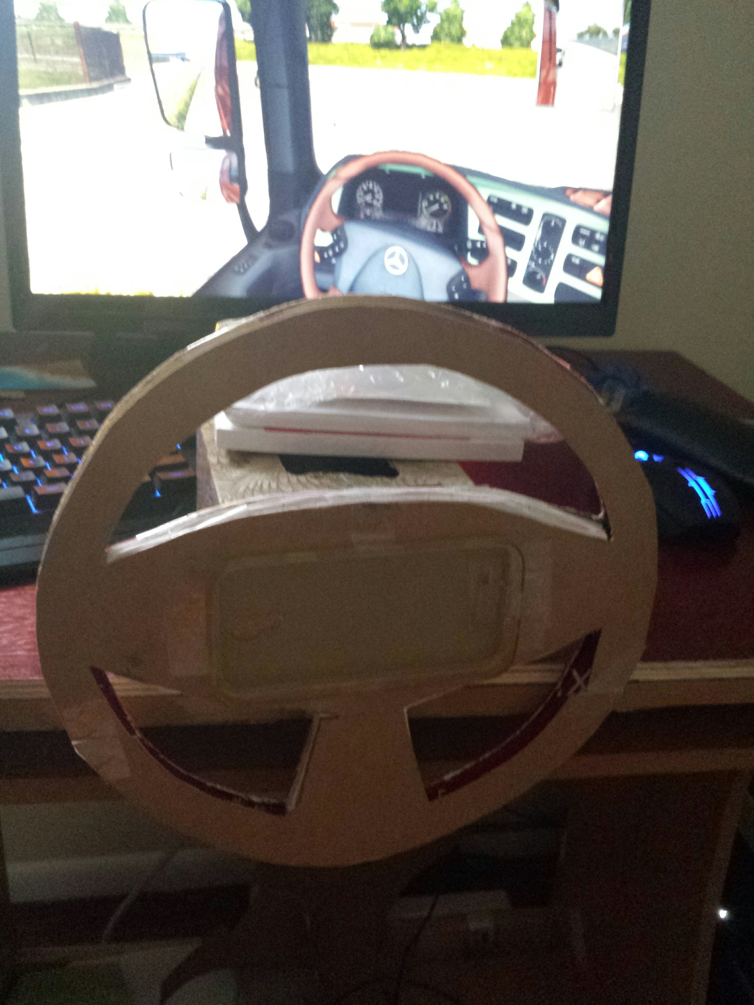 When your too broke to buy a racing wheel