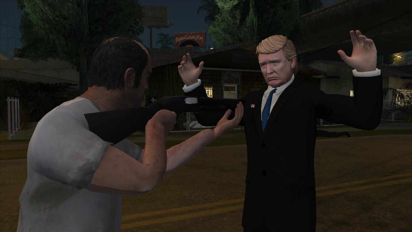 Trevor threatening Trump