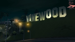 Vinewood sign - Mulholland at night