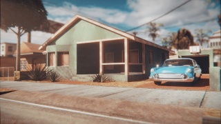 big smoke's house render artwork made with blender cycles engine
