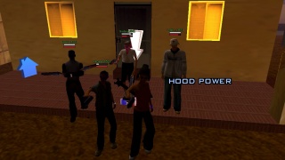 Chilling with my mates from Grove Street