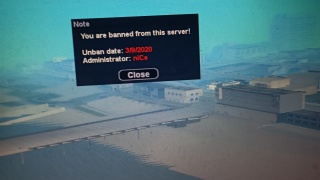Achievement unlocked: Get Banned By The Server's Owner!