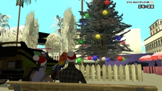 Enjoying the view of christmas tree!