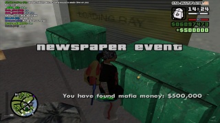 Newspaper event - Mafia launders money! Tierra Robada