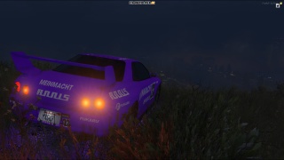Purple foggy view