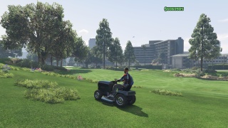 Morning work on the golf course