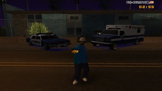 My LVPD Car Blue And Blue Ambulance !