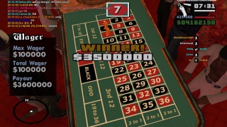 3.5m on number 7, roulette :)