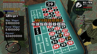 3.5m on number 29, roulette :)
