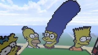 Minecraft - Homer,Bart,Megy,Marge