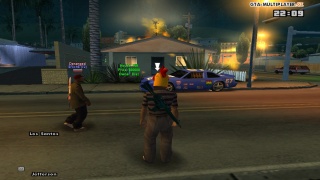 Burning Diaz's house