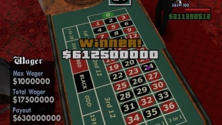 Winning $612,500,000 in Roulette (single player)